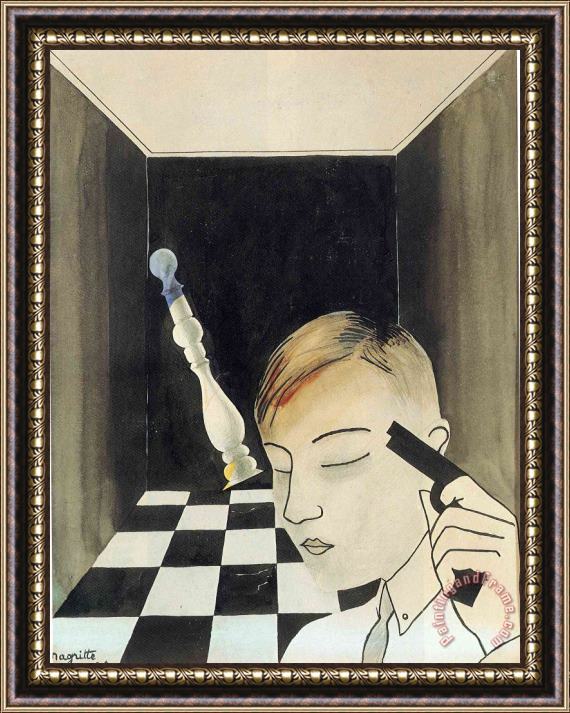 rene magritte Checkmate 1926 Framed Painting