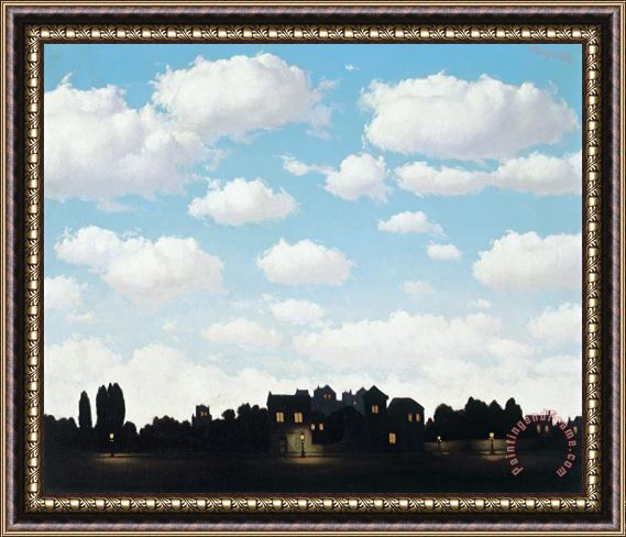 rene magritte L'empire Des Lumieres Framed Painting