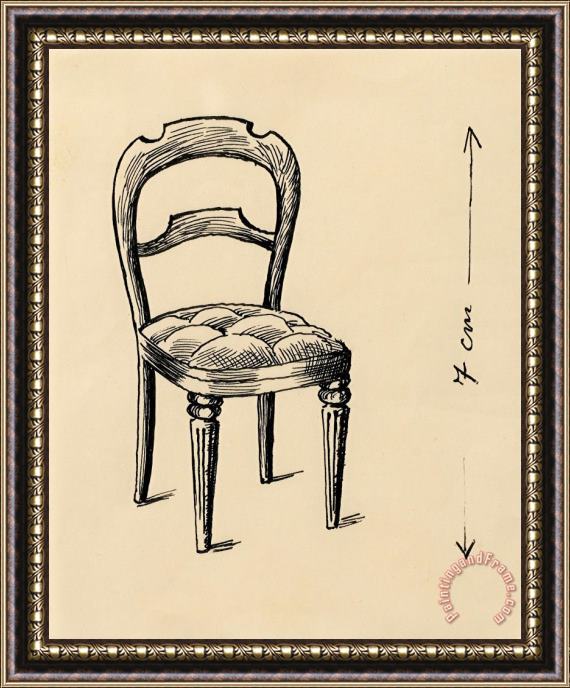 rene magritte La Chaise De Sable. Dessin Original, Non Signe.1940 Framed Painting