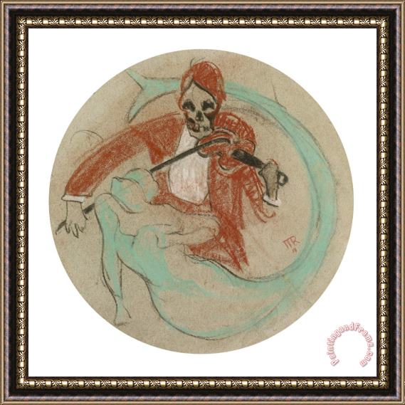 rene magritte La Mort Et La Sirene (dessin Pour Une Affiche) Framed Painting
