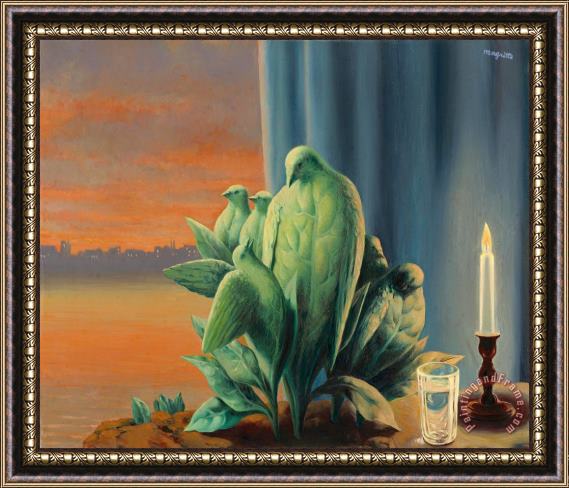rene magritte La Nuit D'amour Framed Painting