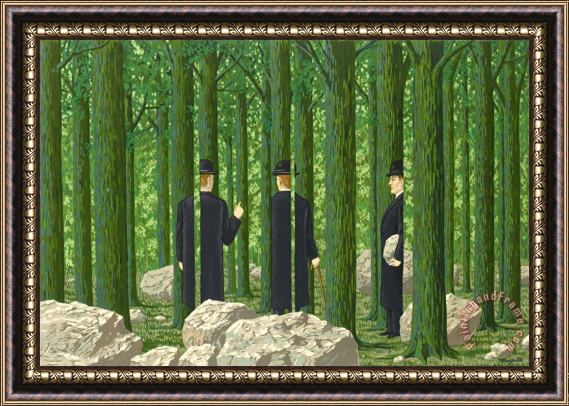 rene magritte Les Enfants Trouves Framed Painting