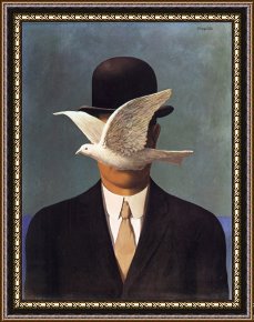 rene magritte Man in a Bowler Hat 1964 Framed Print for sale