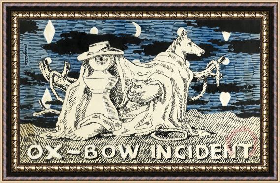 rene magritte Ox Bow Incident Framed Painting