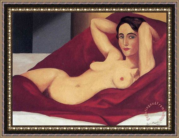 rene magritte Reclining Nude 1925 Framed Painting