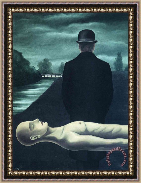 rene magritte The Musings of The Solitary Walker 1926 Framed Painting