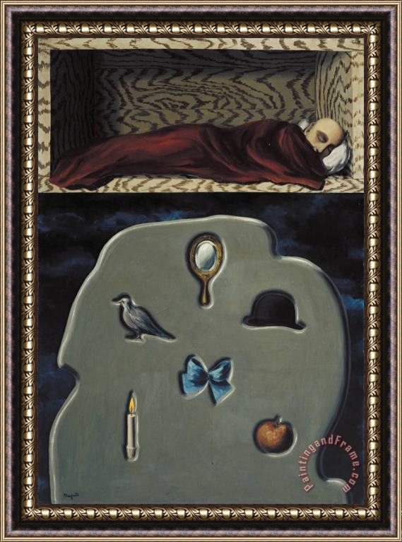 rene magritte The Reckless Sleeper, 1928 Framed Painting