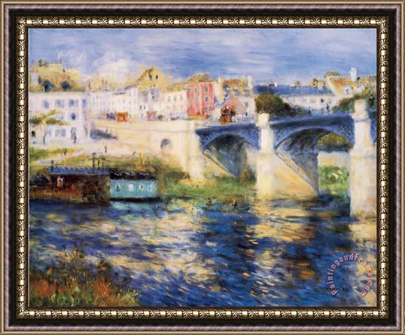 Renoir Bridge Over River Framed Print