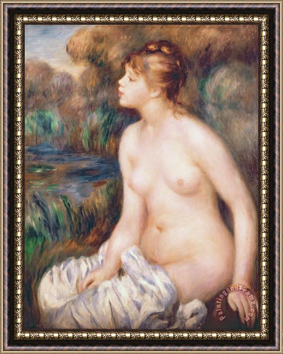 Renoir Seated Female Nude Framed Print