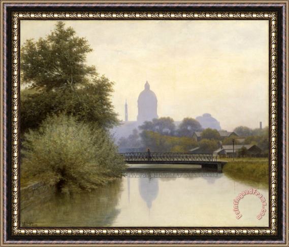 Richard Buckner Gruelle The Canal Morning Effect Framed Painting