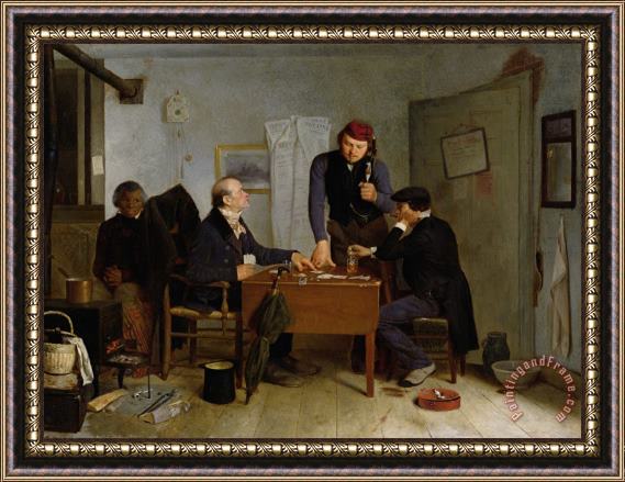 Richard Caton Woodville The Card Players Framed Painting