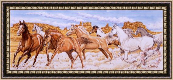 Richard De Wolfe Desert Run Framed Painting
