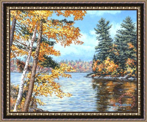 Richard De Wolfe Golden Lake Framed Painting