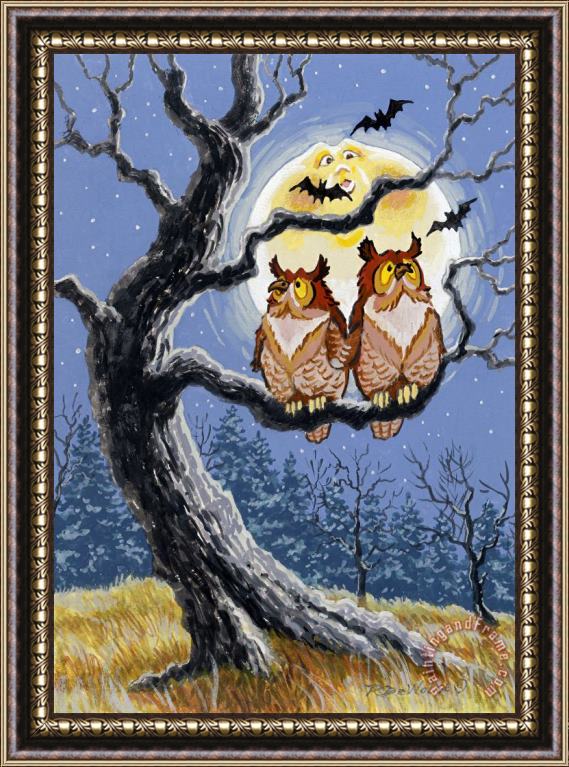 Richard De Wolfe Hooty Whos There Framed Painting