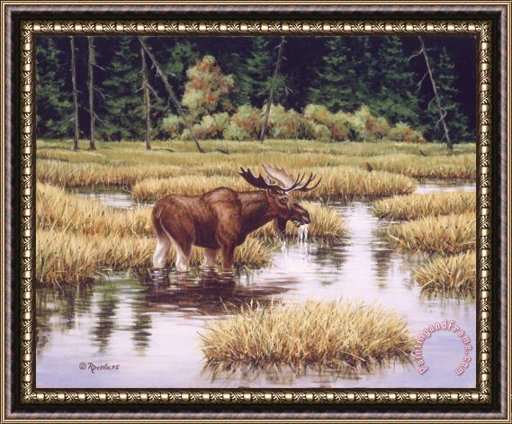 Richard De Wolfe Lone Bull Framed Painting