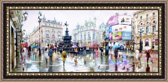 Richard Macneil Piccadilly Circus Framed Painting