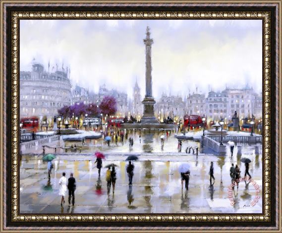 Richard Macneil Trafalgar Square Framed Painting