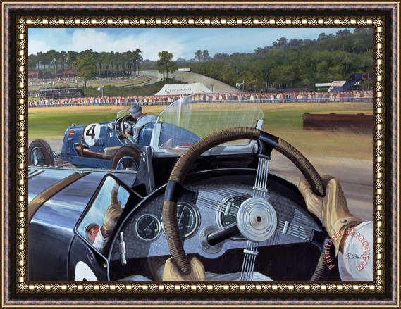 Richard Wheatland Brooklands - From The Hot Seat Framed Print