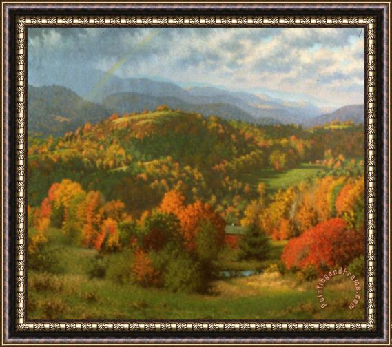 Richard Wheeler Whitney Autumn Storm Framed Painting