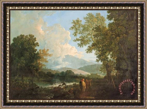 Richard Wilson Cicero with His Friend Atticus And Brother Quintus, at His Villa at Arpinum Framed Print
