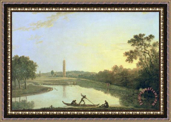 Richard Wilson Kew Gardens - The Pagoda and Bridge Framed Print