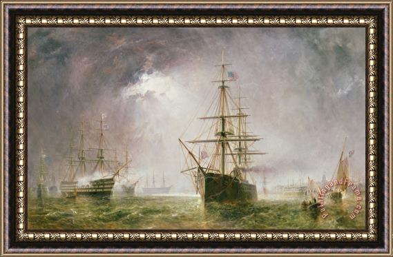 Robert Dudley Half Mast High 19th Century Framed Painting