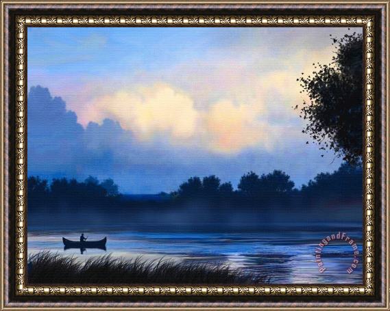 Robert Foster Blue Canoe Framed Painting