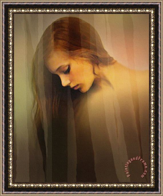 Robert Foster Curtain Beauty Framed Painting