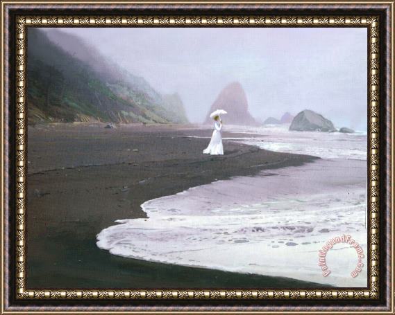 Robert Foster Parasol Beach Framed Painting
