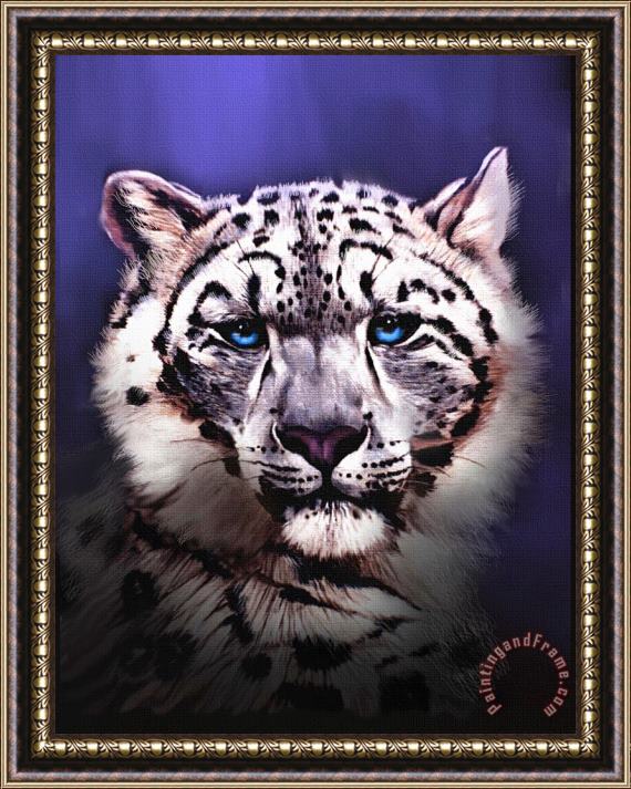 Robert Foster Snow Leopard Framed Painting