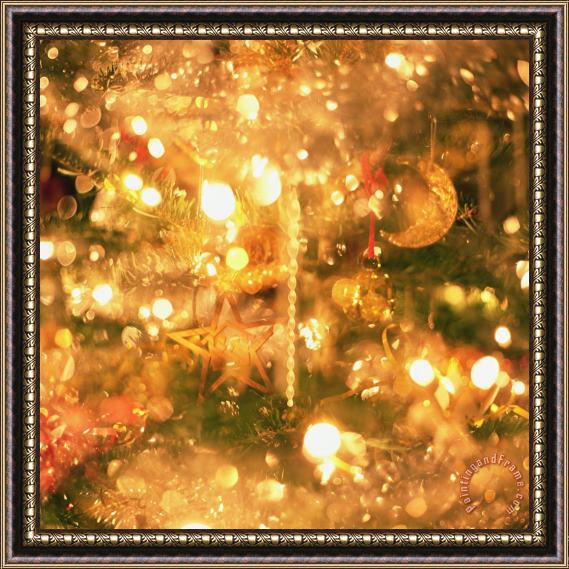 Robert Hallmann Christmas Lights Framed Painting