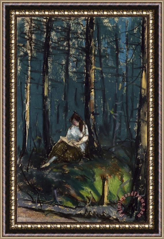 Robert Henri The Reader in The Forest Framed Painting