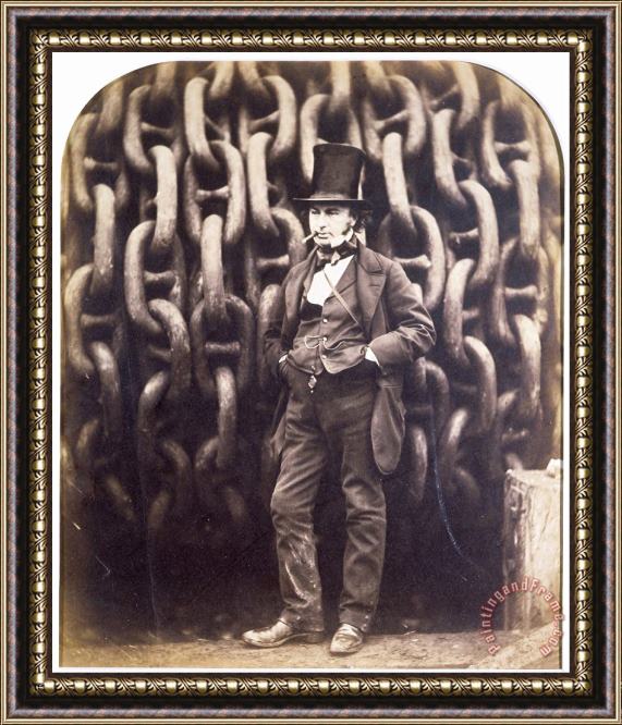 Robert Howlett Isambard Kingdom Brunel And The Launching Chains of The Great Eastern Framed Print