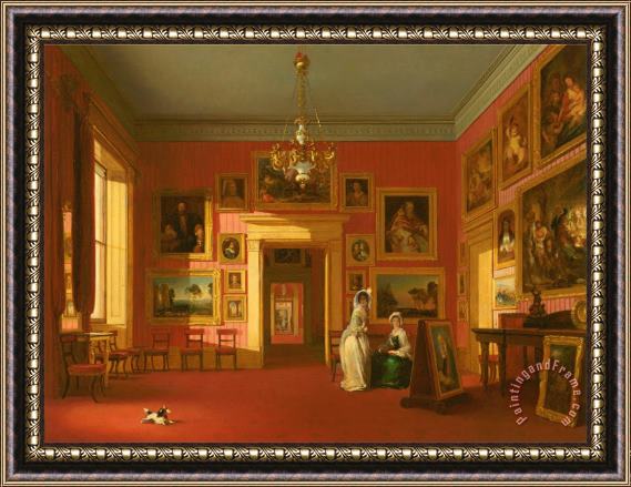 Robert Huskisson Lord Northwick's Picture Gallery at Thirlestaine House Framed Painting