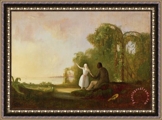 Robert Scott Duncanson Uncle Tom and Little Eva Framed Painting