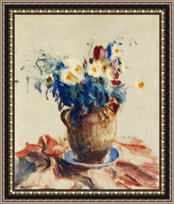 Roderic O Conor Still Life With Flowers In An Earthenware Jug Framed Painting