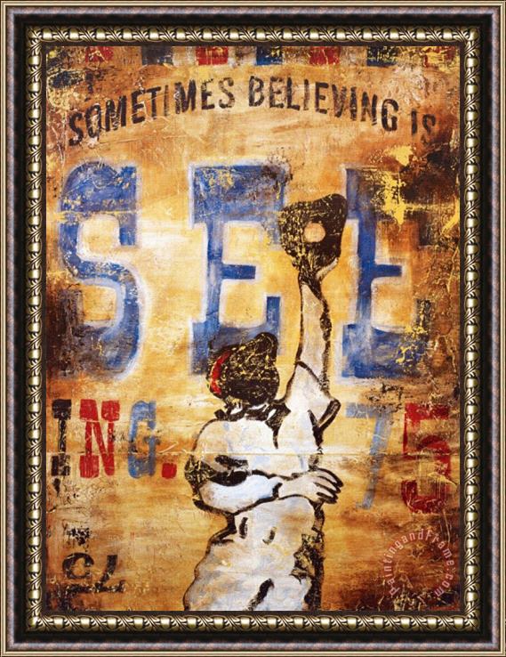Rodney White Believing Is Seeing Framed Painting