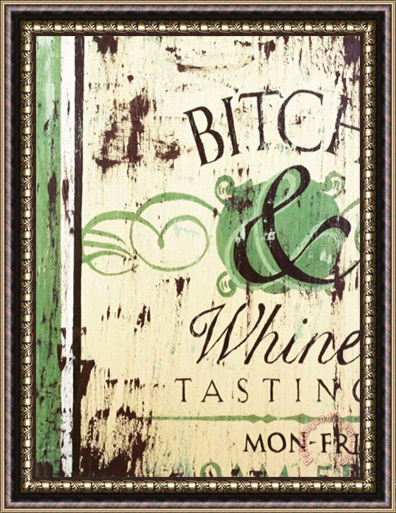 Rodney White Bitch Whine Framed Painting