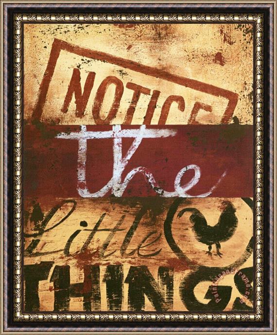 Rodney White Notice The Little Things Framed Painting