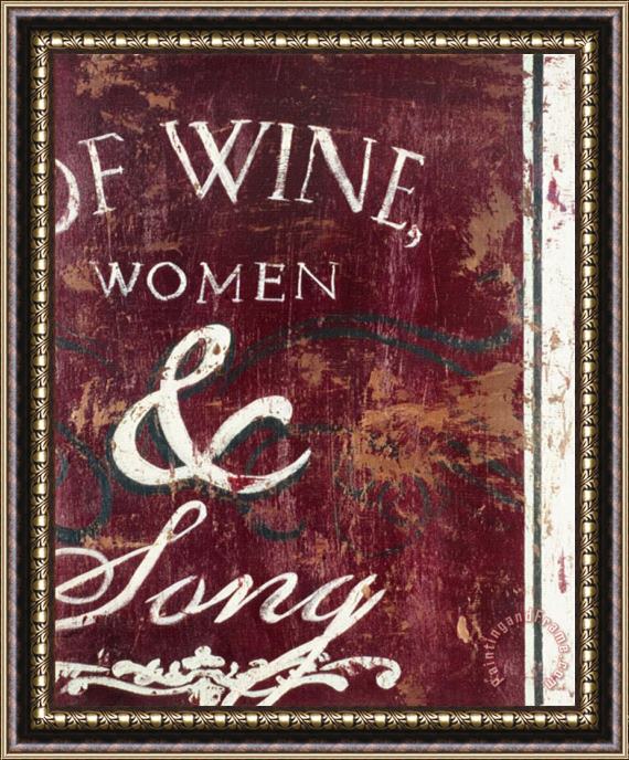 Rodney White Of Wine Women Song Framed Print