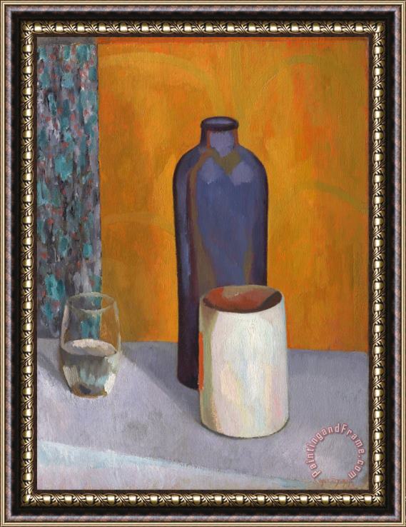 Roger Fry Still Life with Blue Bottle Framed Painting