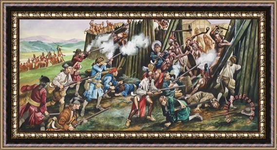 Ron Embleton Storming of the Fortress of Neoheroka Framed Painting