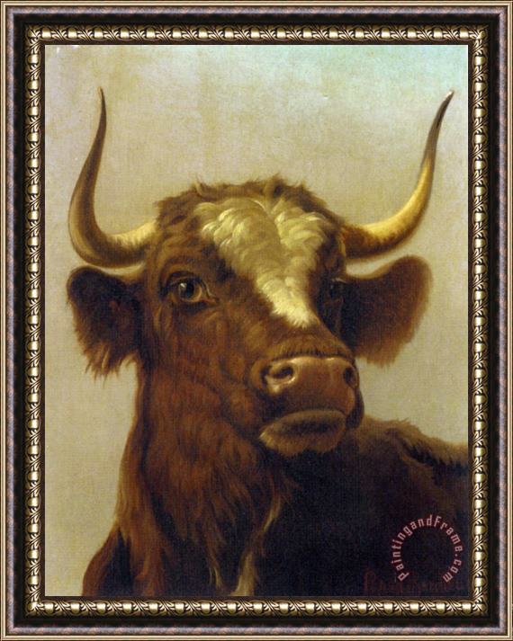 Rosa Bonheur Head of a Bull Framed Painting