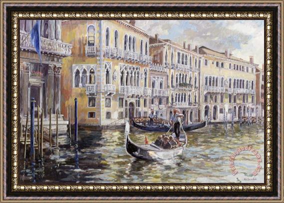 Rosemary Lowndes The Grand Canal In The Late Afternoon Framed Painting
