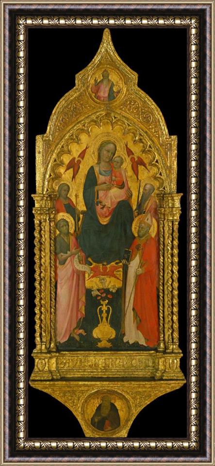 Rossello Di Jacopo Franchi Virgin And Saints Framed Painting
