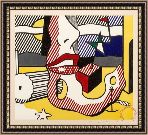 Roy Lichtenstein A Bright Night, From The Surrealist Series, 1978 Framed Painting