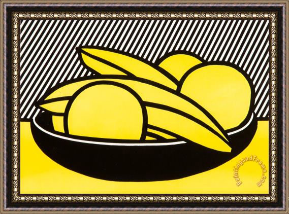 Roy Lichtenstein Bananas And Grapefruit, Mailer, C. 1972 Framed Painting