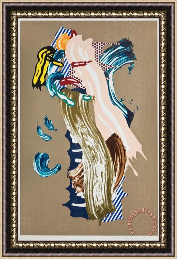 Roy Lichtenstein Blonde, From Brushstroke Figures Series, 1989 Framed Print