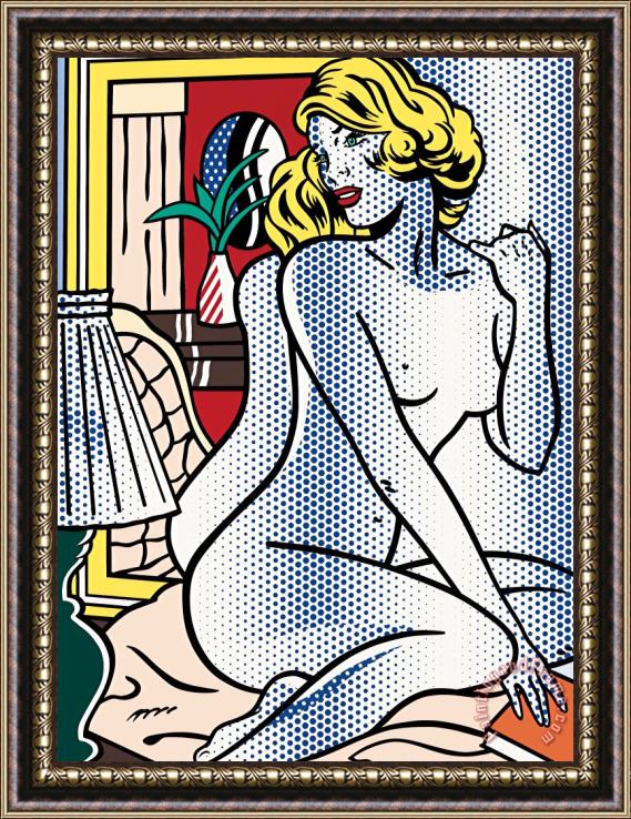 Roy Lichtenstein Blue Nude 1995 Framed Print