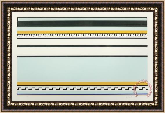 Roy Lichtenstein Entablature VI (from The Entablature Series), 1976 Framed Painting